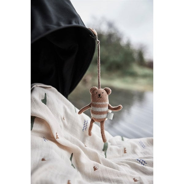 OYOY Crocodile Muslin Cloth 2-pack Beige / Olive Green