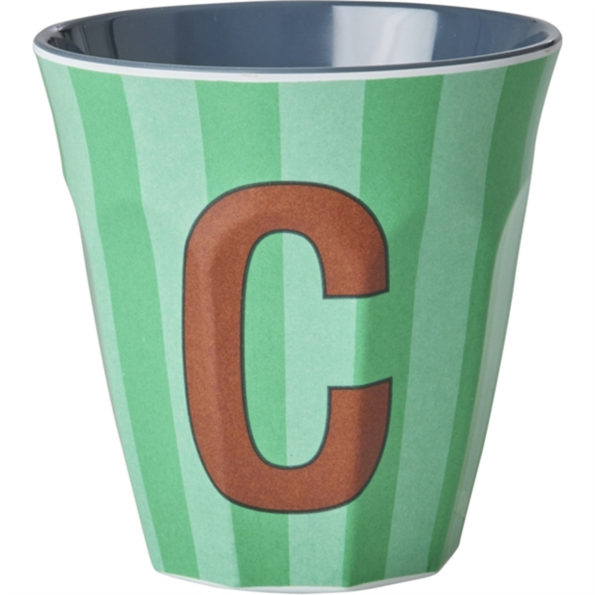 RICE Bluish Stripes Melamine Alphabet Cup 4