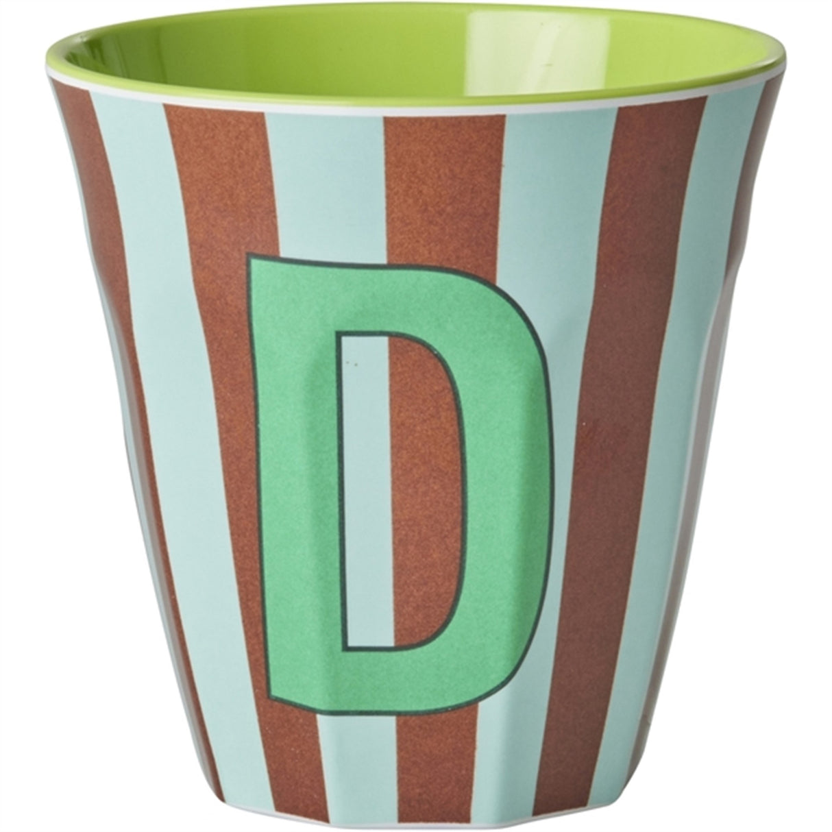RICE Bluish Stripes Melamine Alphabet Cup 5