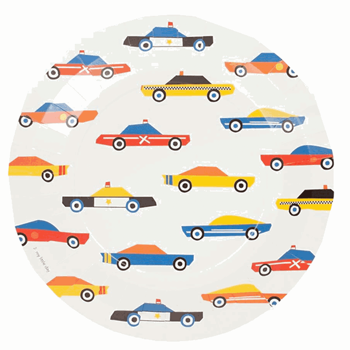 My Little Day Cars Plates 8 Pcs