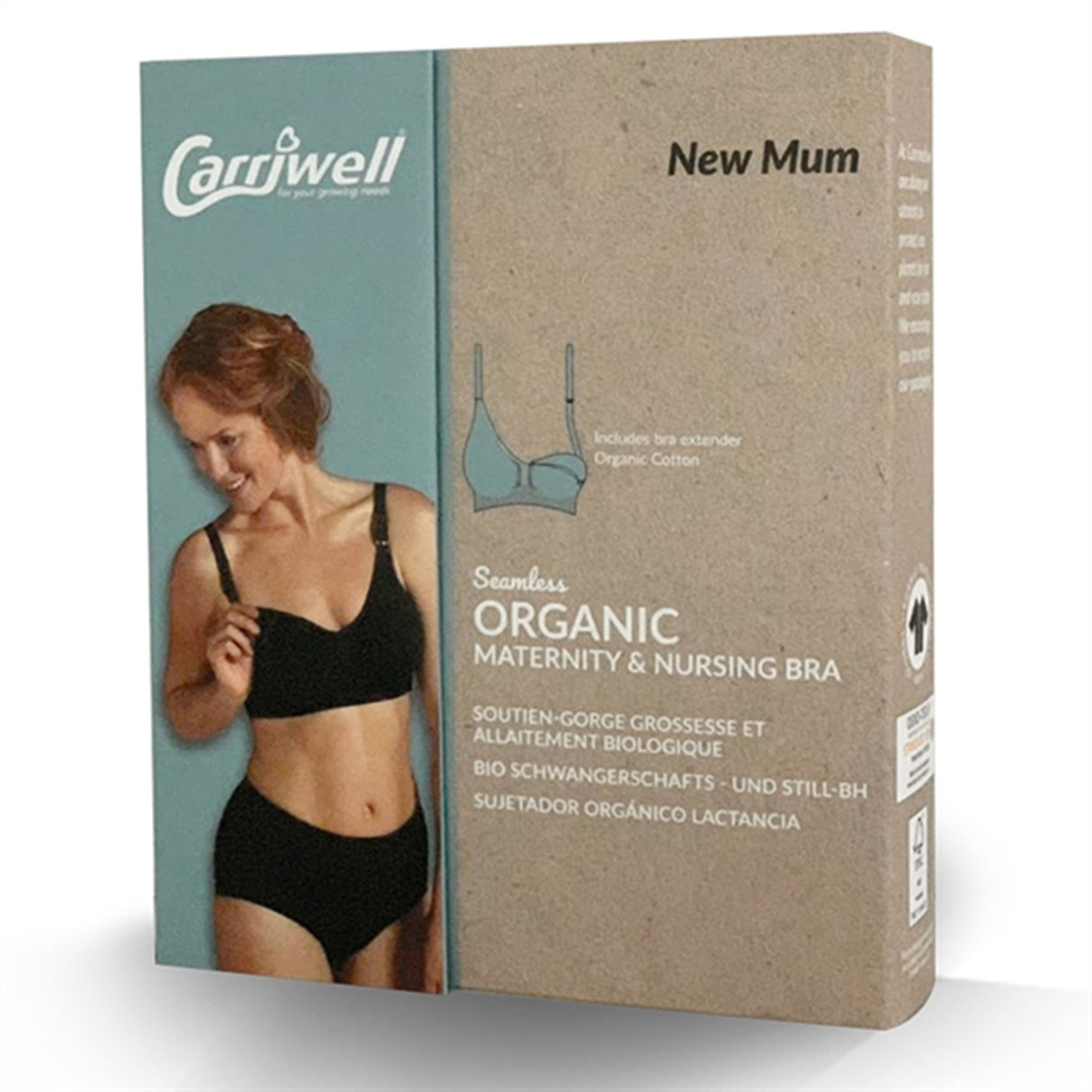 Carriwell Organic Maternity And Nursing Bra White 6