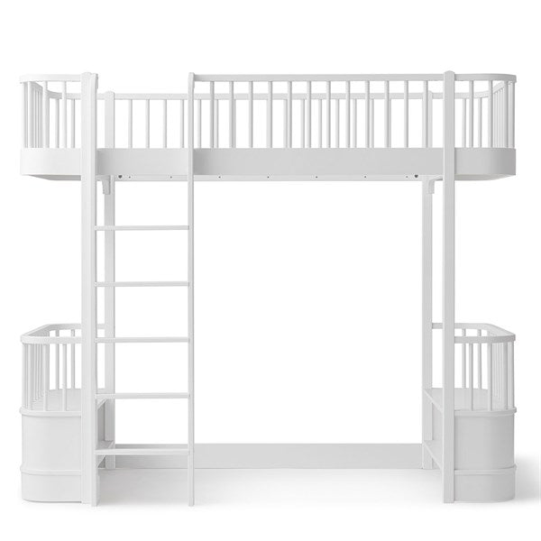 Oliver Furniture Wood Loft Bed w. Ladder White/Oak