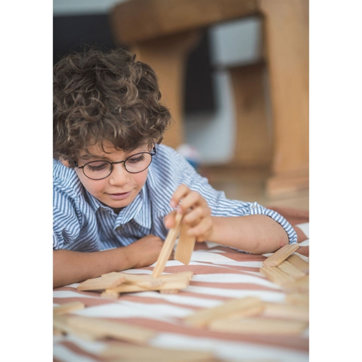 Play&Go 2-in-1 Play Mat Stripes Brown