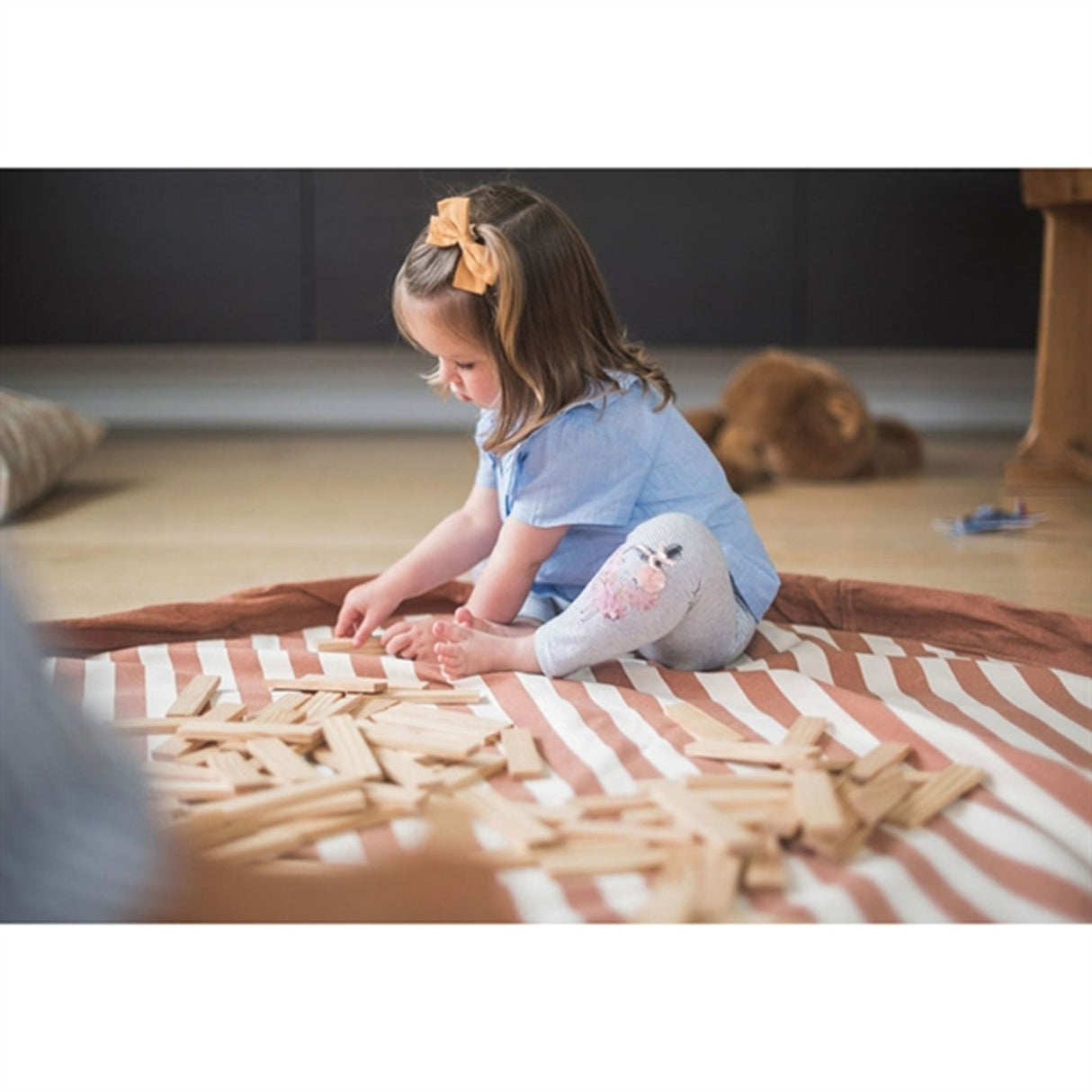 Play&Go 2-in-1 Play Mat Stripes Brown