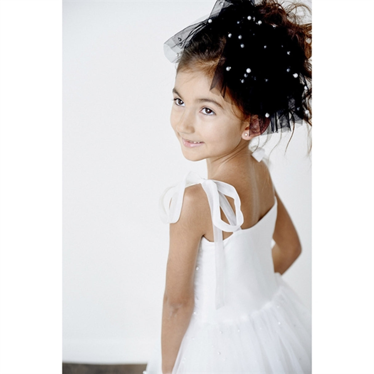 Dolly by Le Petit Tom Pearl Tulle Ballerina Dress White