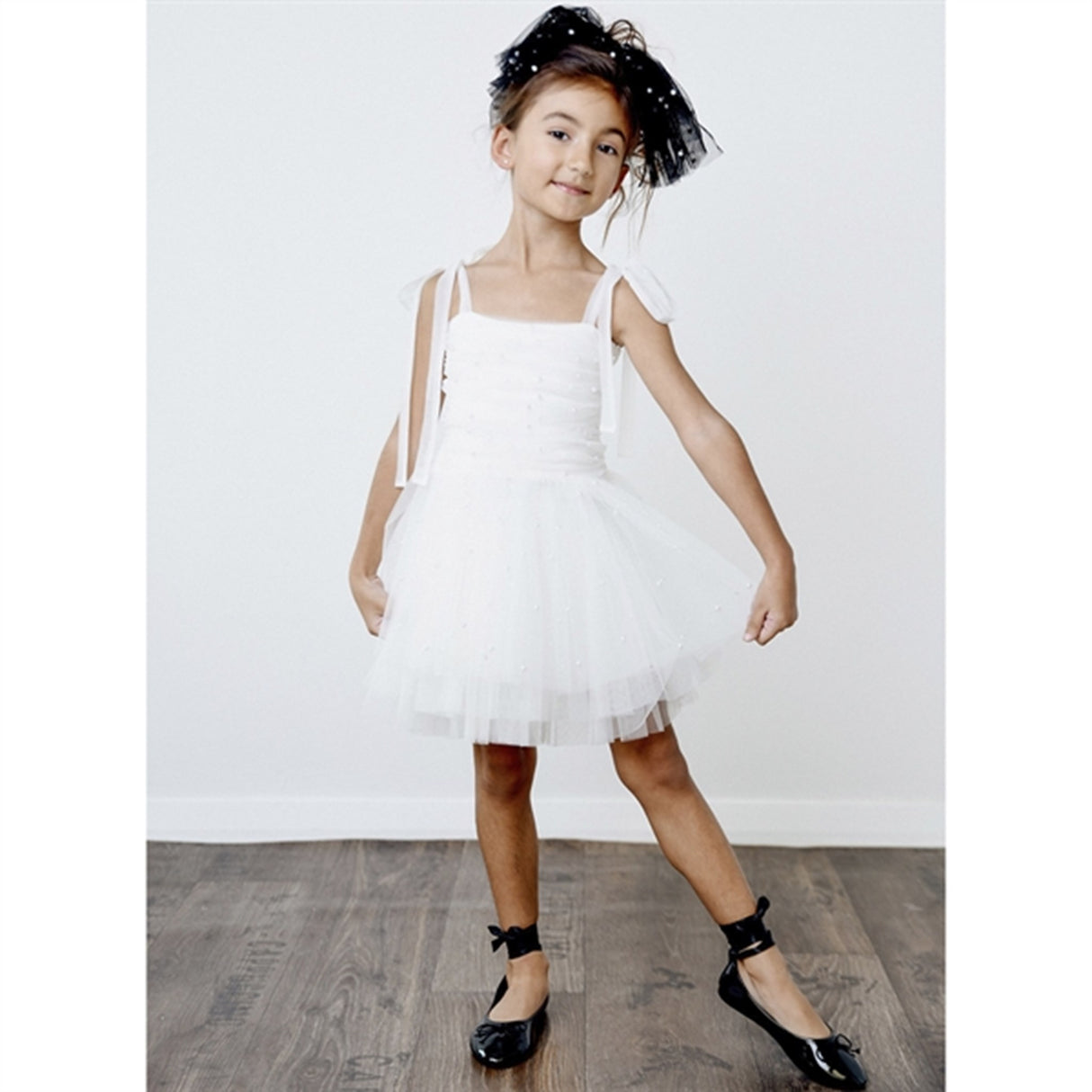Dolly by Le Petit Tom Pearl Tulle Ballerina Dress White