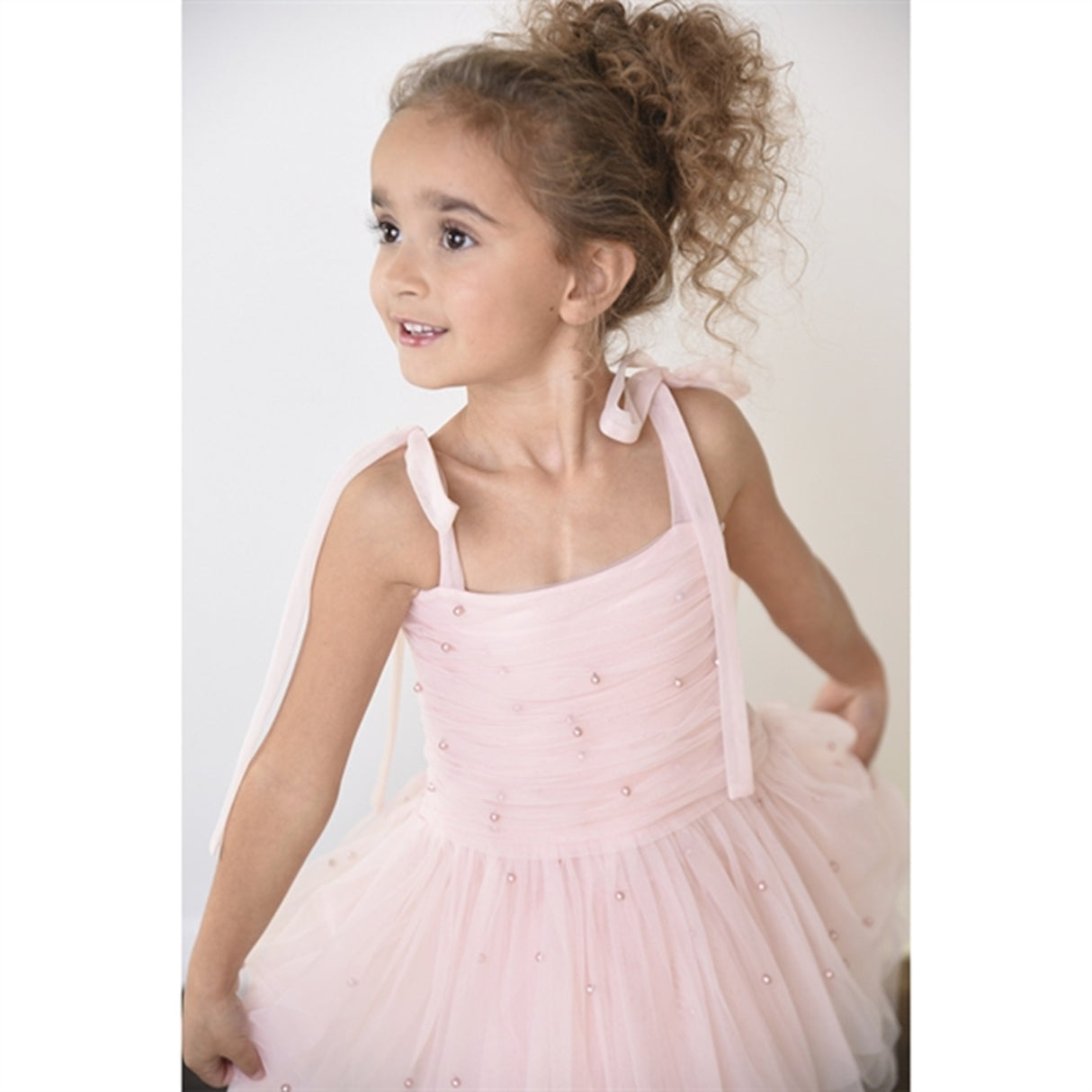 Dolly by Le Petit Tom Pearl Tulle Ballerina Dress Pink