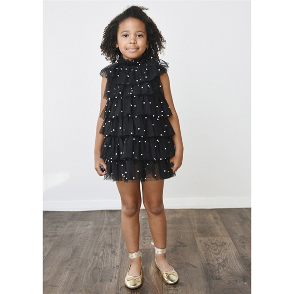 Dolly by Le Petit Tom Pearl Tutully Tiered Tulle Tuttu Dress Black