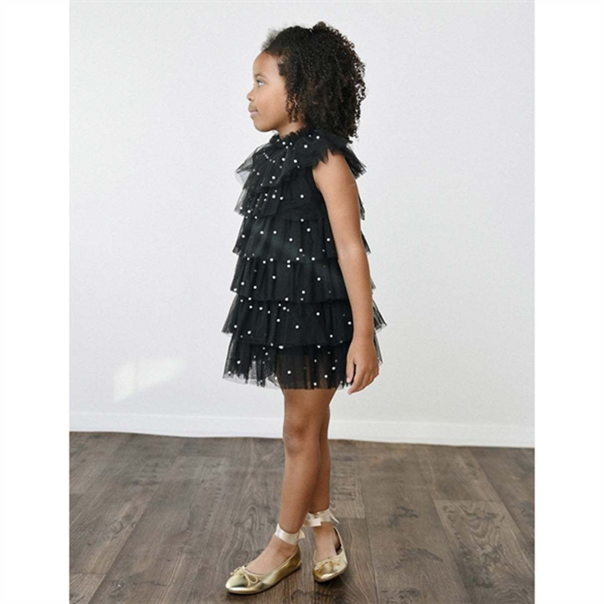 Dolly by Le Petit Tom Pearl Tutully Tiered Tulle Tuttu Dress Black