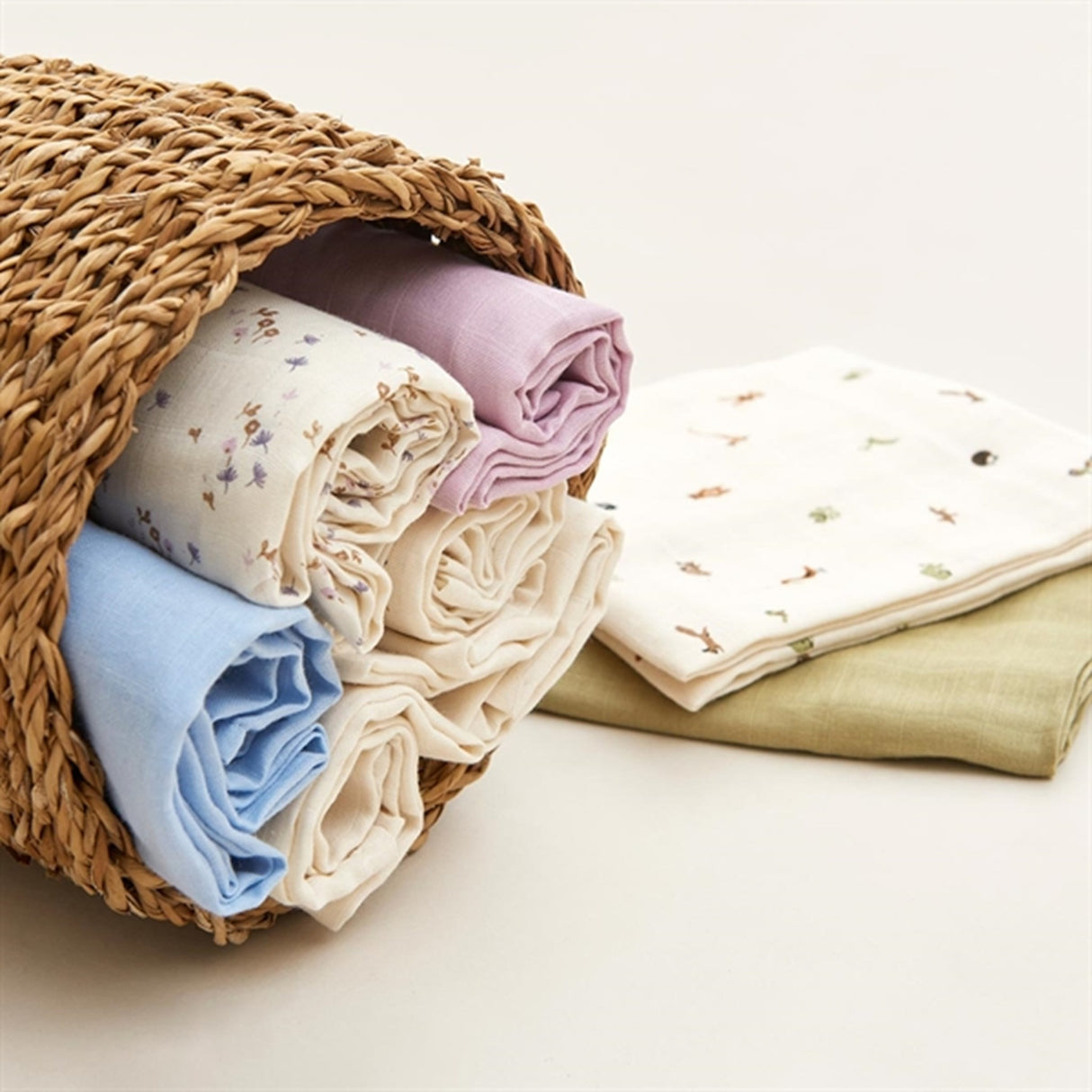 Pippi Organic Muslin Cloths 3-pack Burnished Lilac