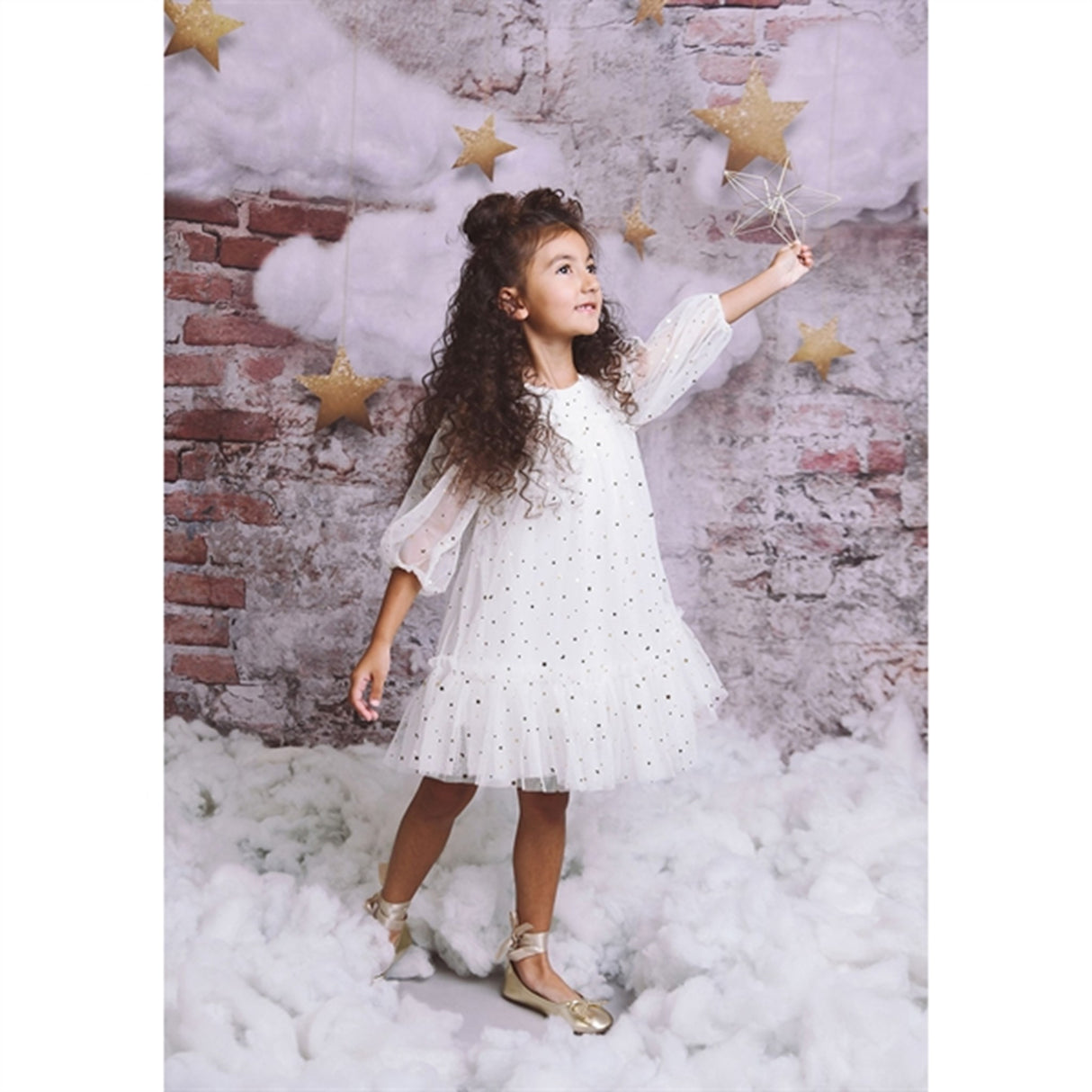 Dolly by Le Petit Tom Empress Tulle Dress Off White