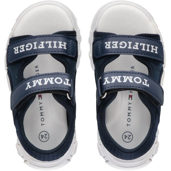 Tommy Hilfiger Logo Velcro Sandal Blue