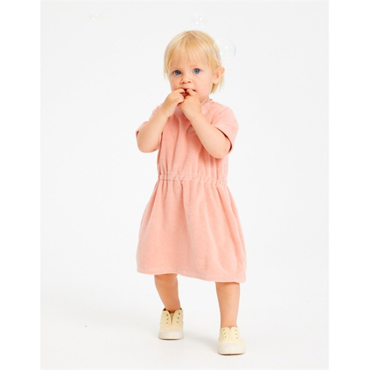THE NEW Siblings Peach Beige Gertrud Terry Dress