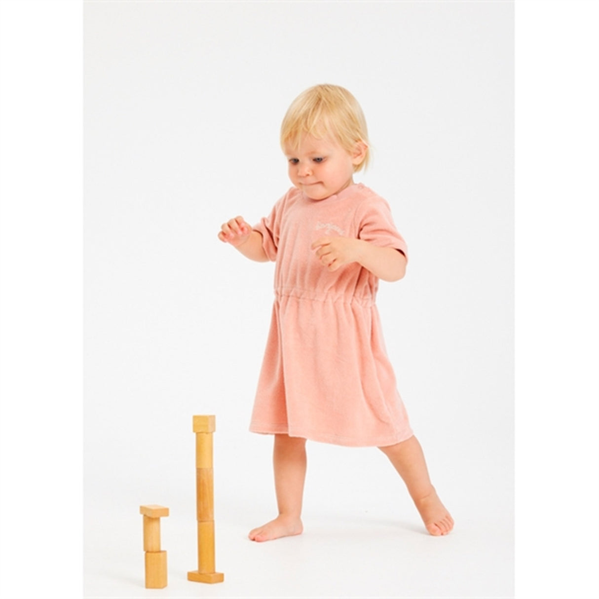 THE NEW Siblings Peach Beige Gertrud Terry Dress