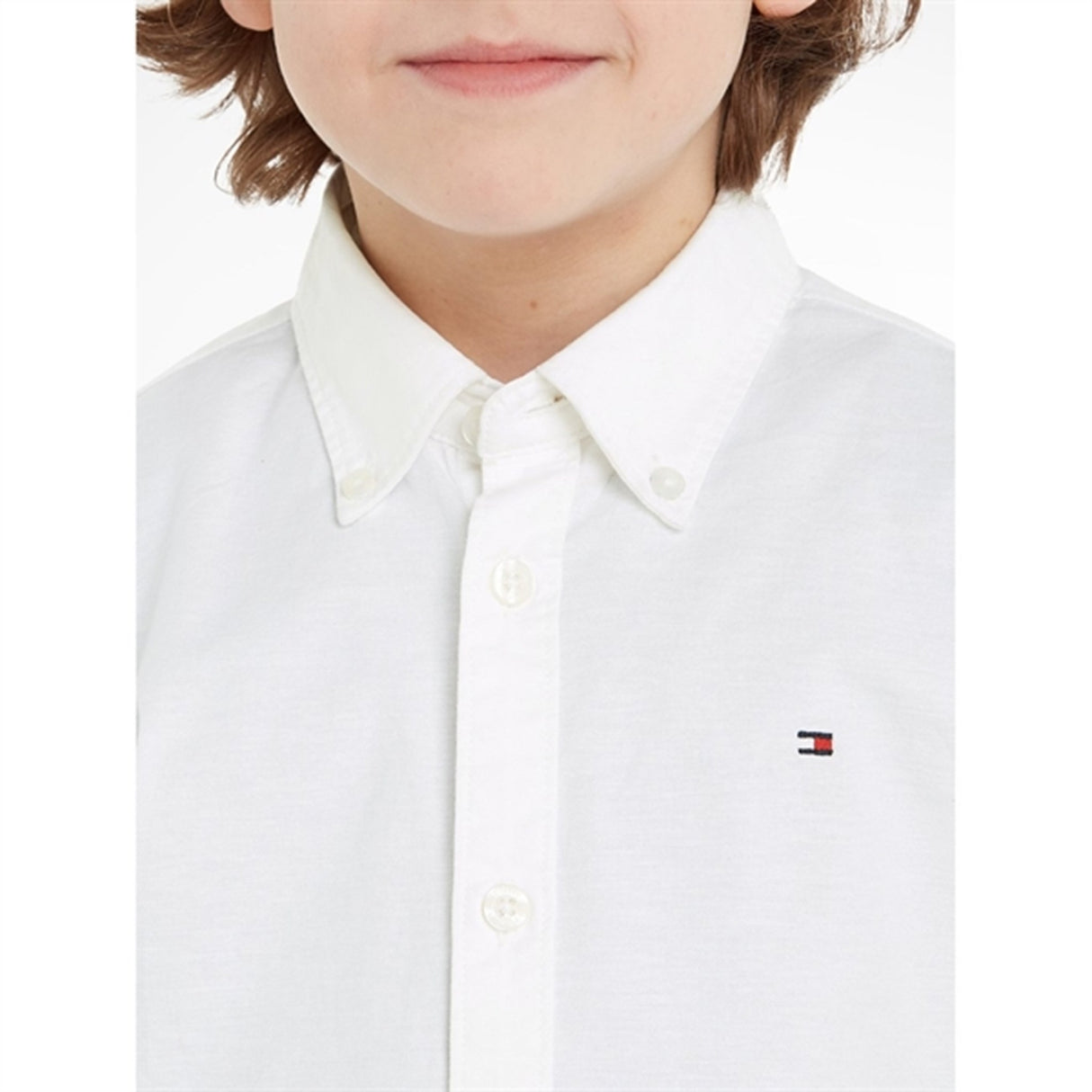 Tommy Hilfiger Boy Stretch Oxford Shirt White