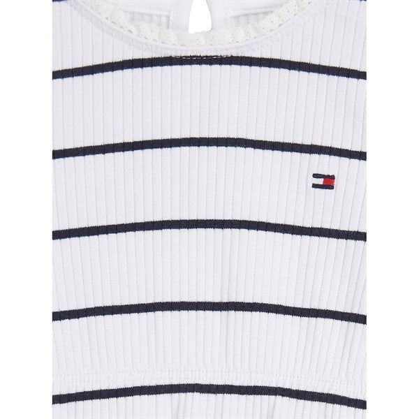 Tommy Hilfiger Baby Striped Rib Dress White / Desert Sky Stripe