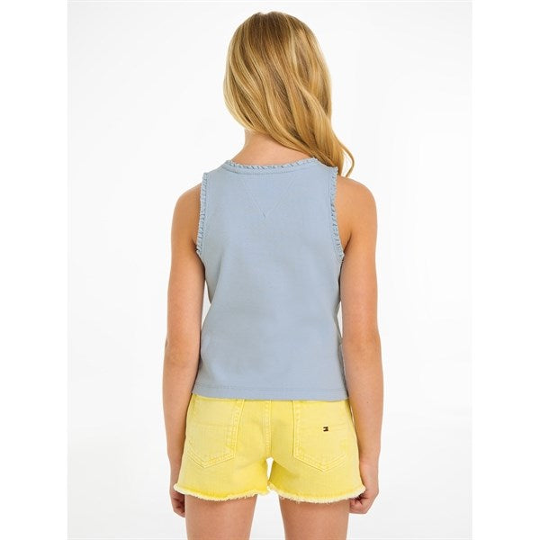 Tommy Hilfiger Essential Rib Lace Tank Top Breezy Blue