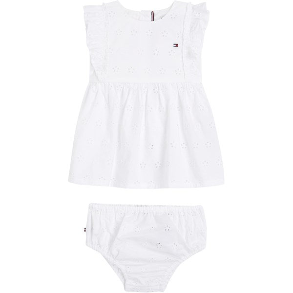 Tommy Hilfiger Baby Embroidery Dress White