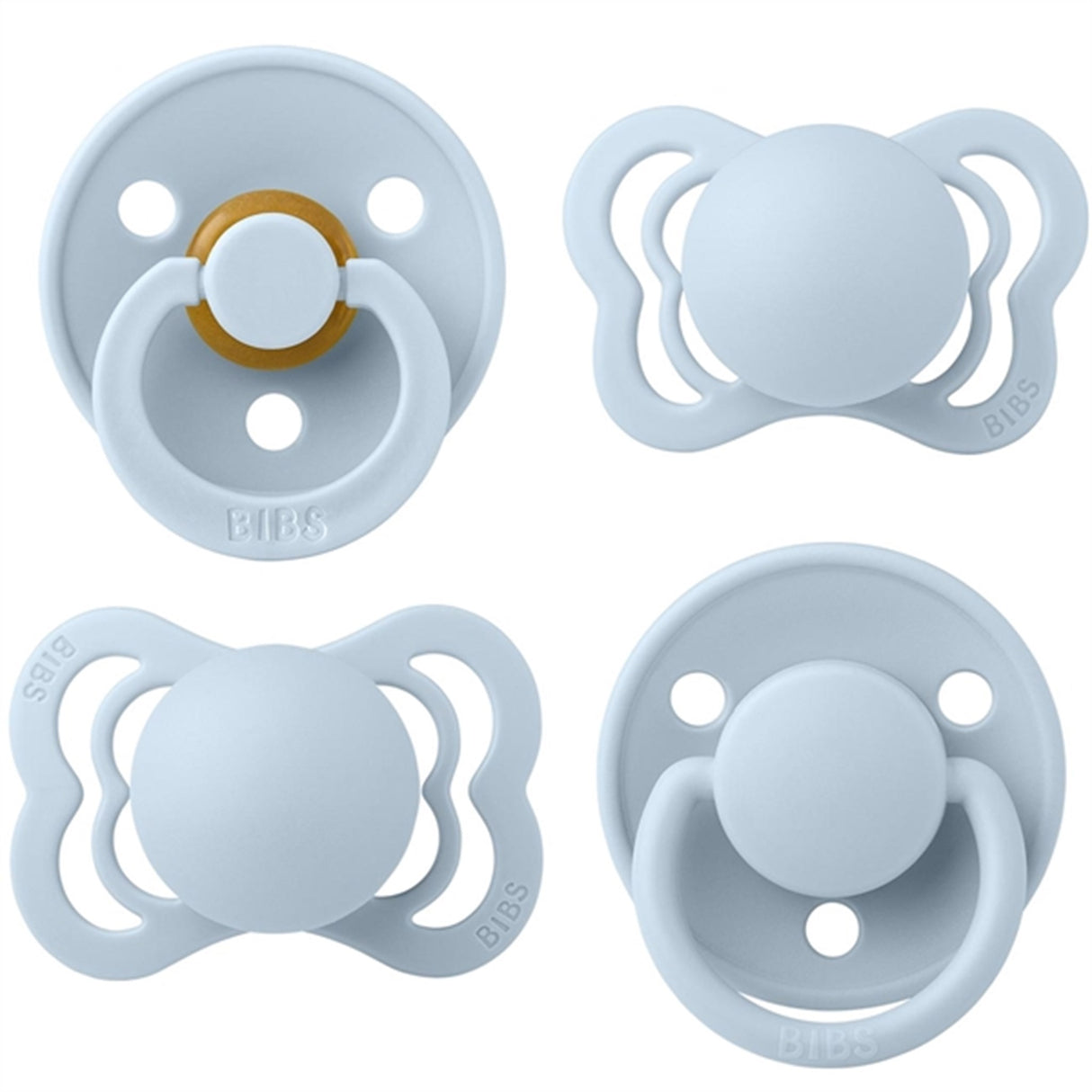 Bibs Try-it Collection Silicone/Latex Bibs 4-pack Baby Blue