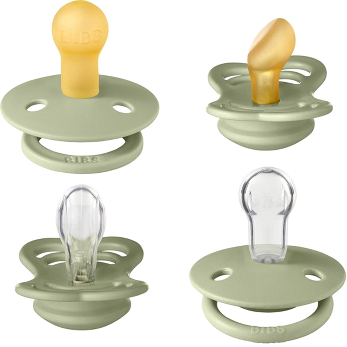 Bibs Try-it Collection Silicone/Latex Bibs 4-pack Sage