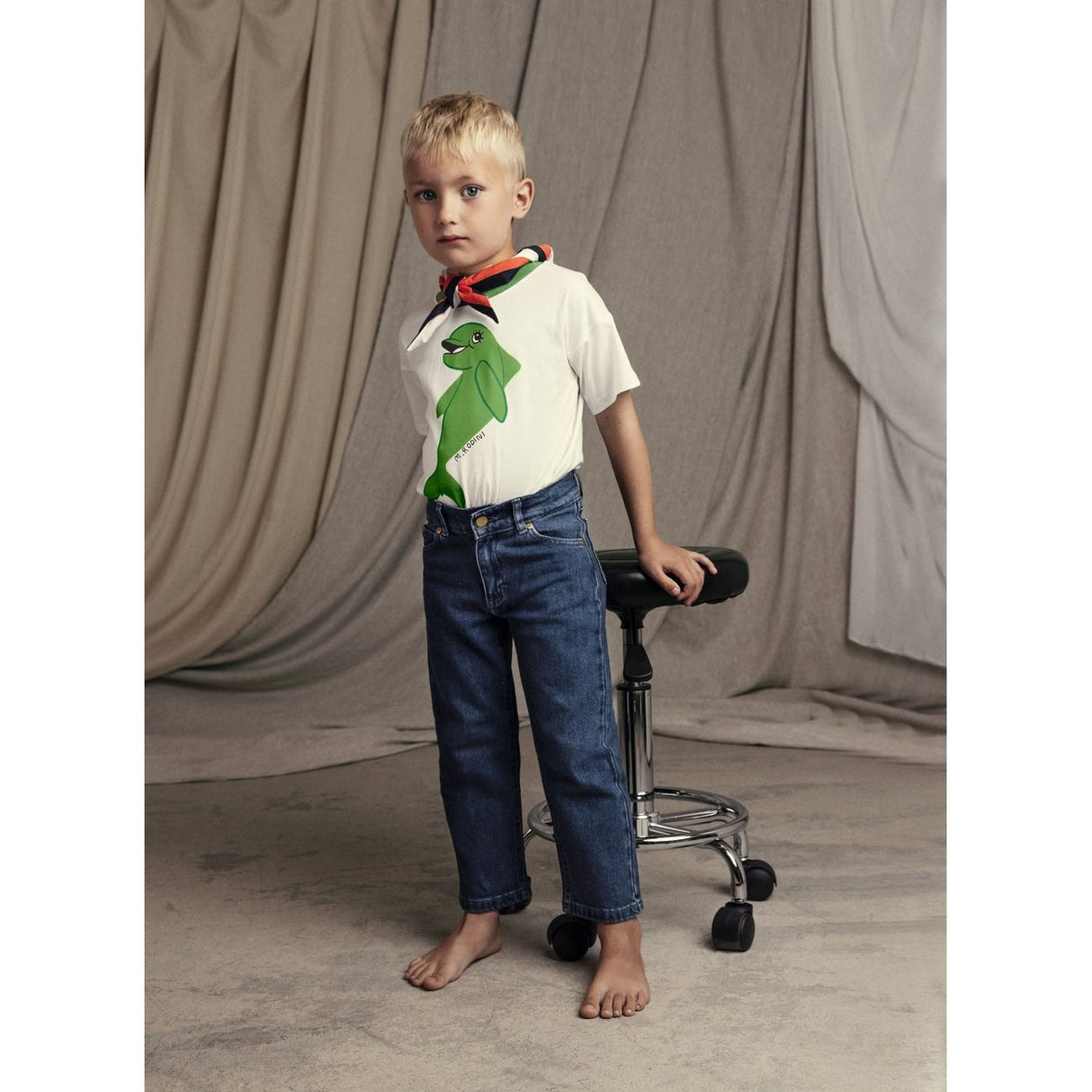 Mini Rodini Green Dolphin T-Shirt 2