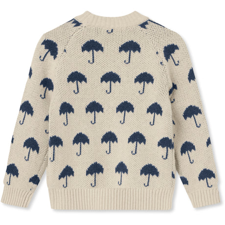 Fliink Sandshell / Insignia Blue Janie Cashmere Umbrella Pullover