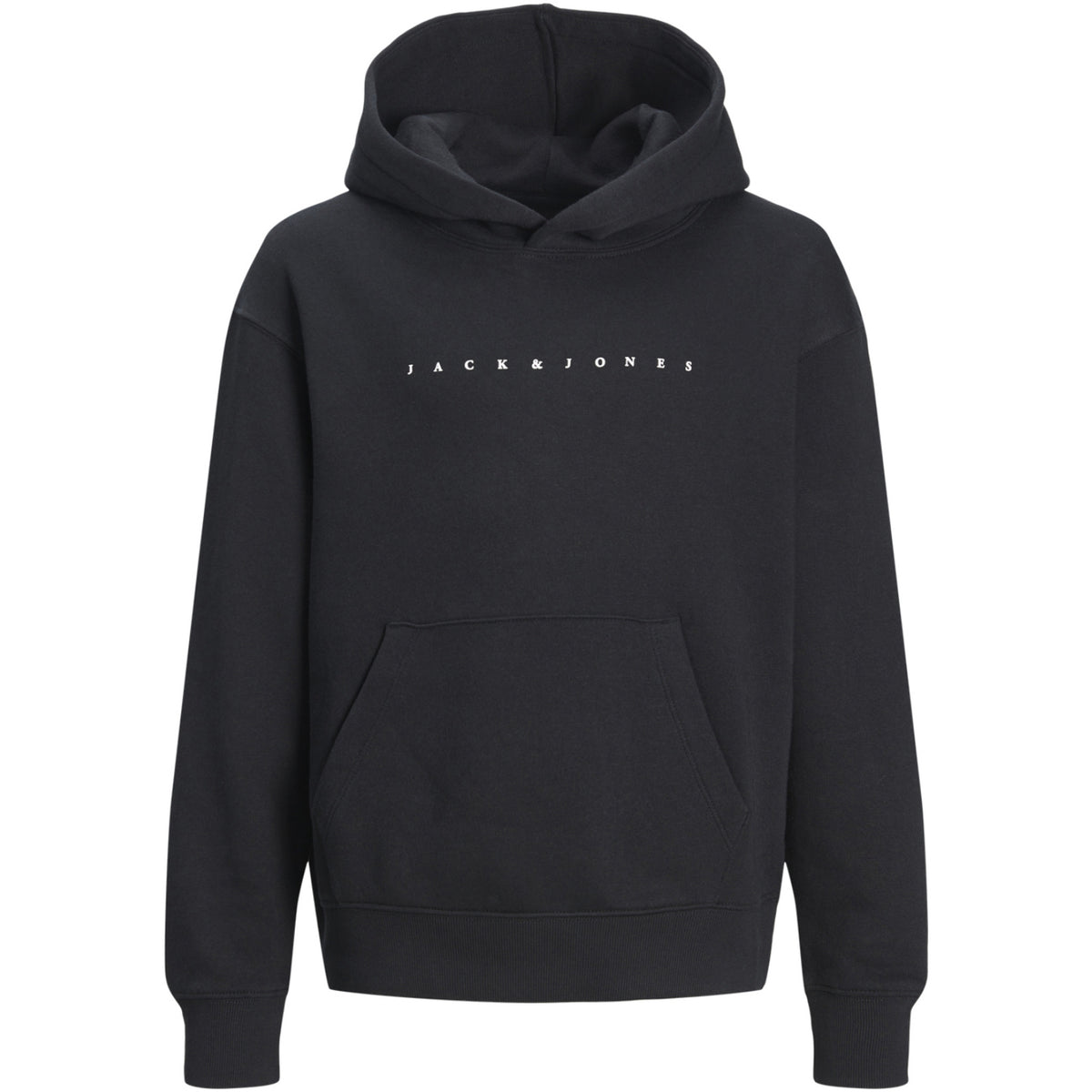 Jack & Jones Black Loose Jjestar Jj Sweat Hood Noos Jnr
