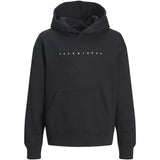 Jack & Jones Black Loose Jjestar Jj Sweat Hood Noos Jnr