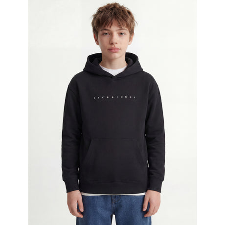 Jack & Jones Black Loose Jjestar Jj Sweat Hood Noos Jnr