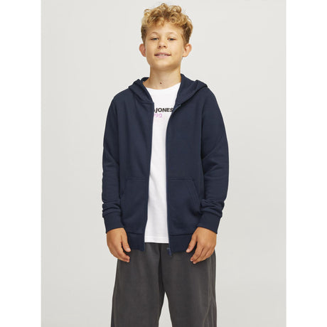 Jack & Jones Navy Blazer Jjebradley Sweat Zip Hood Noos Jnr