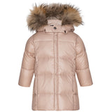 Ver de Terre Featherlight Baby Girls Dunfrakke m. Pels Mahogany Rose