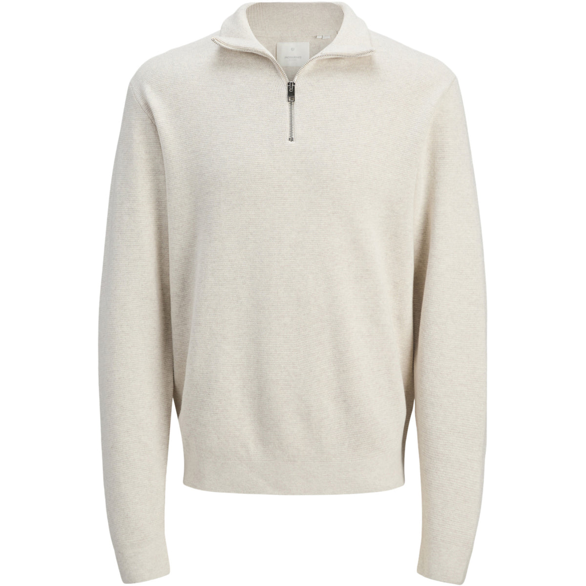 Jack & Jones Cloud Dancer Melange Jwhmilano Stitch Knit Half Zip Jnr
