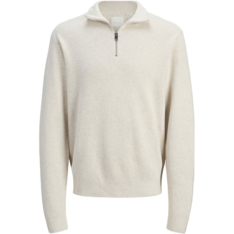 Jack & Jones Cloud Dancer Melange Jwhmilano Stitch Knit Half Zip Jnr