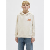 Jack & Jones Antique White Jwhparos Type Sweat Hood Back Jnr