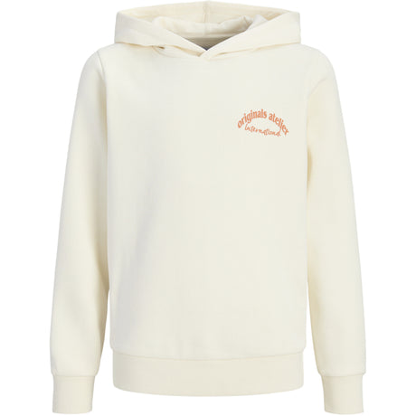 Jack & Jones Antique White Jwhparos Type Sweat Hood Back Jnr