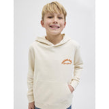 Jack & Jones Antique White Jwhparos Type Sweat Hood Back Jnr