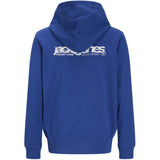 Jack & Jones Beaucoup Blue Jwhunion Print Sweat Hood Jnr