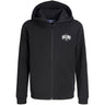 Jack & Jones Black Jjaero Sweat Zip Hood Jnr