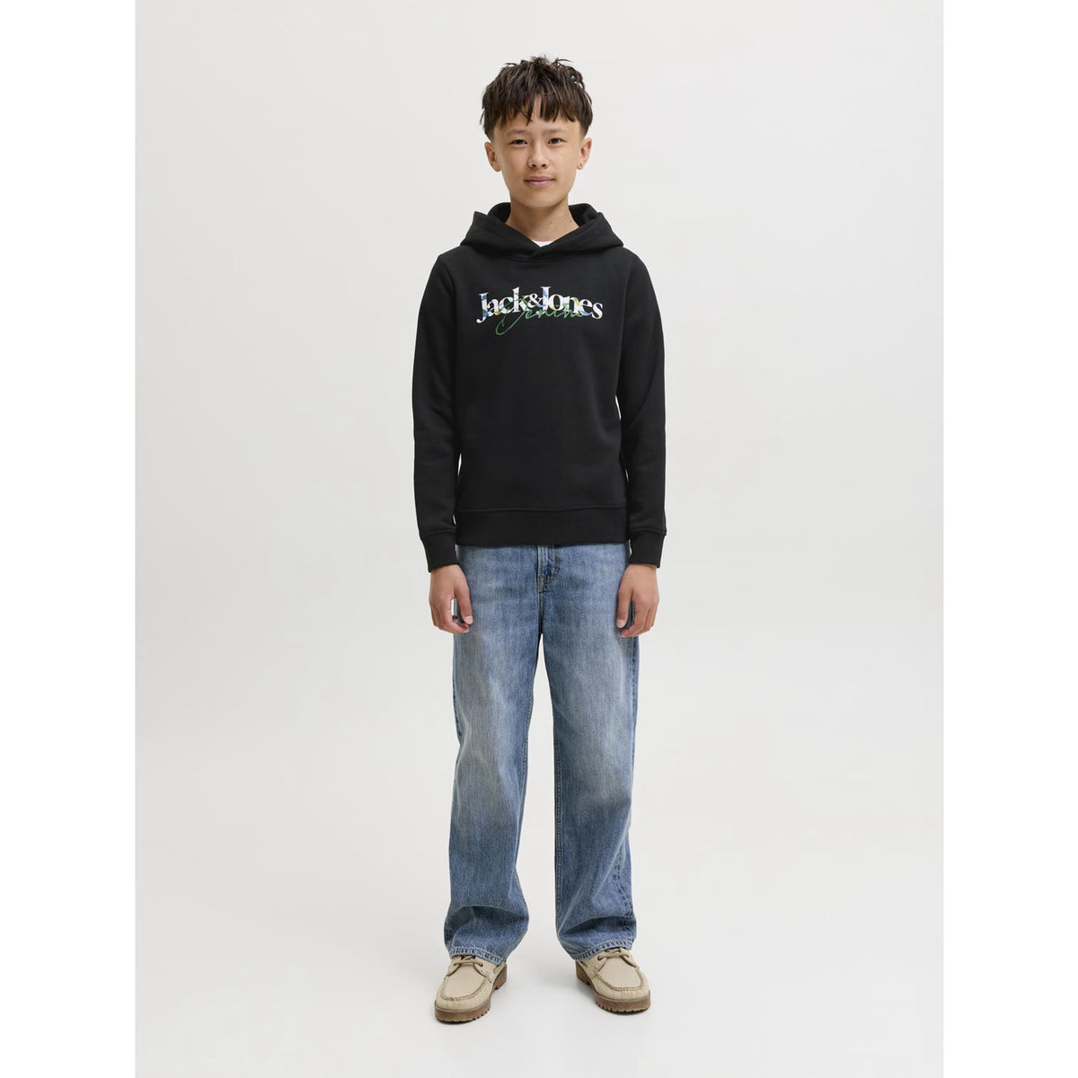 Jack & Jones Black Jjtom Sweat Hood Sn Jnr