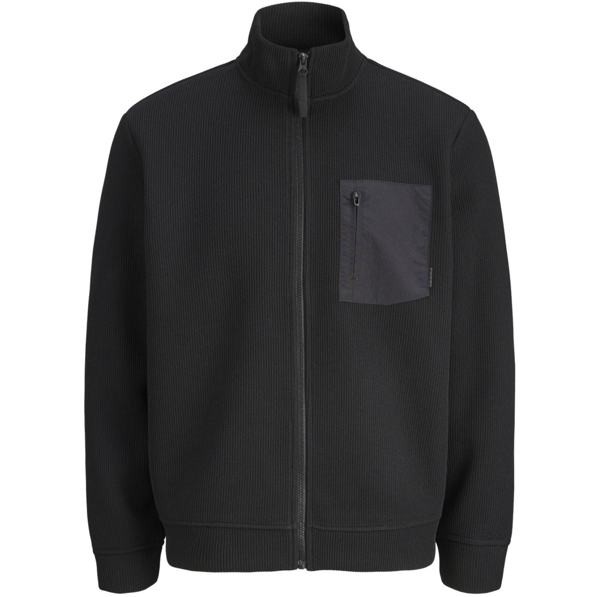 Jack & Jones Black Jcofusion Knit Pocket Full Zip Jnr