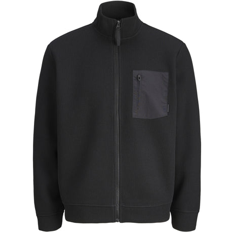 Jack & Jones Black Jcofusion Knit Pocket Full Zip Jnr