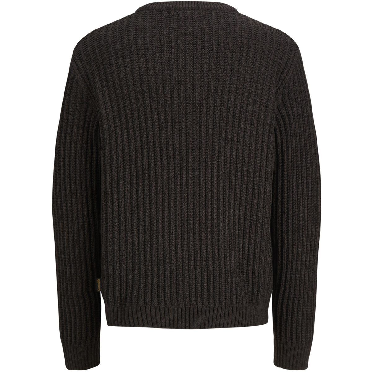 Jack & Jones Mulch Twisted Black Jjjaxon Knit Crew Neck Jnr