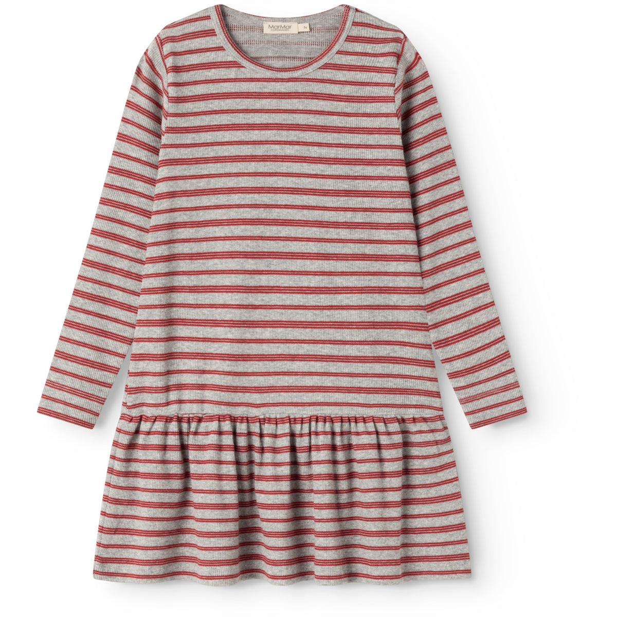 MarMar Modal Fine Rib Cherry Stripe Diro Dress