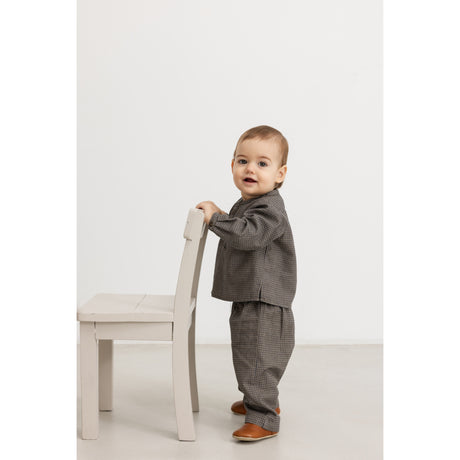 MarMar Structured Soft Cotton Houndstooth Check Totoro Shirt