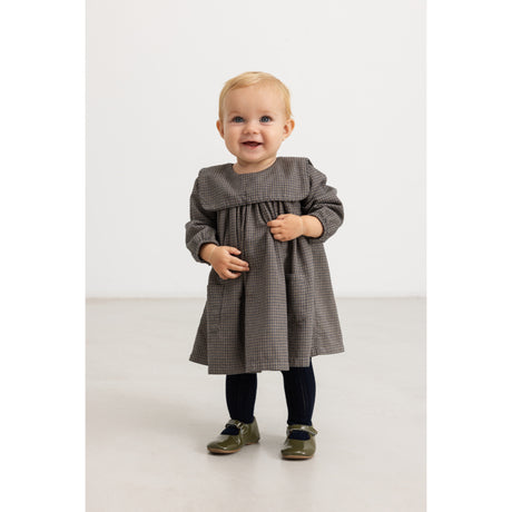 MarMar Structured Soft Cotton Houndstooth Check Dulle Dress