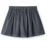COPENHAGEN COLORS x Luksusbaby Brown Blue Check Comb. Checkered Ls Blouse And Skirt Set
