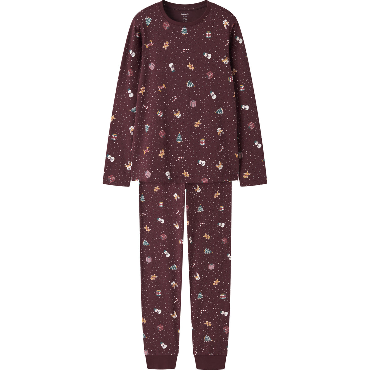 Name It Burgundy Christmas Nknvismas Ls Nightset