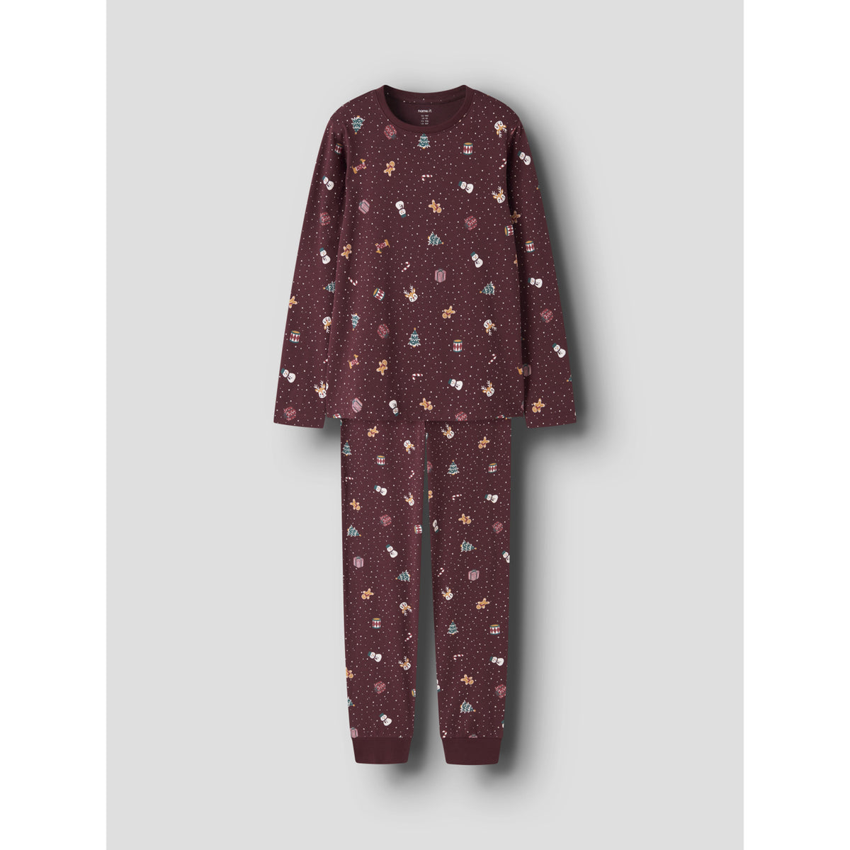 Name It Burgundy Christmas Nknvismas Ls Nightset