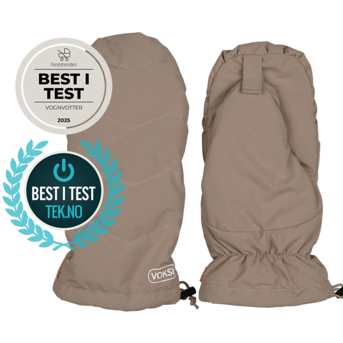 Voksi® Stroller Mittens Walnut Light Grey
