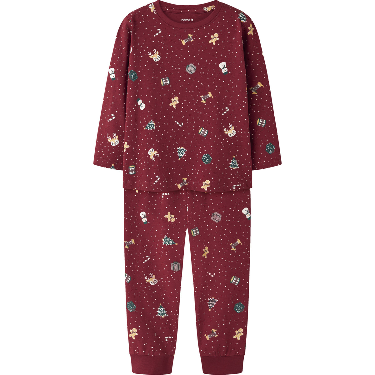 Name It Red Dahlia Christmas Nmnvismas Ls Nightset